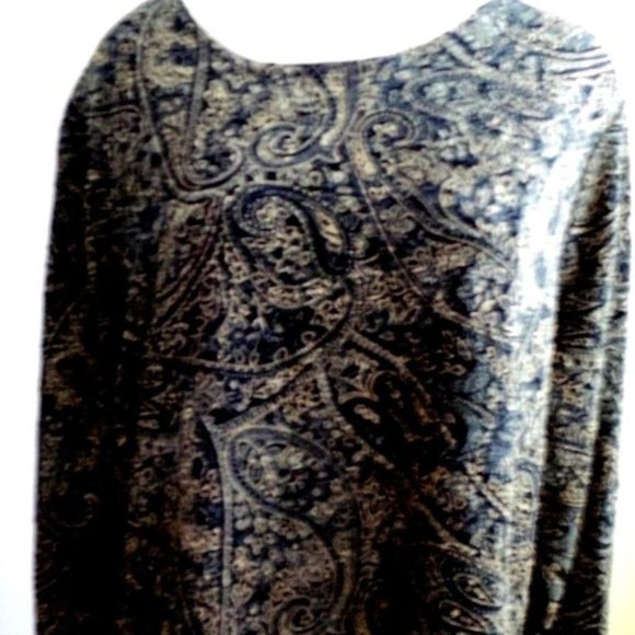 Sharon Anthony long sleeve Stretch Top Plus 1X - Picture 2 of 8